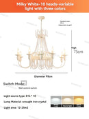 French Cream Style Living Room Chandelier | Princess Room Main Light by Ljojo