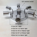Ljojo Minimalist 3-8 Heads Ceramic Holder Ceiling Lights in Gold/Chrome/White/Black