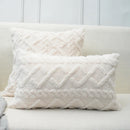 Fuzzy Short Wool Fleece Throw Pillow Cover for Sofa, Ljojo Branded Square Patterned Plush Cushion
