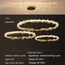 Nordic Luxury Crystal Ring Chandelier | Dimmable Ceiling Light by Ljojo