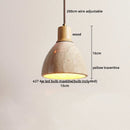 Natural Wood Wabi-sabi LED Pendant Lights Japan for Master Bedroom Hotel Bar Island Chandelier by Ljojo