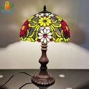 12 Inch Tiffany Style American Stained Glass Table Lamp for Bedroom Living Room - Ljojo
