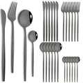 Ljojo 24-Piece Stainless Steel Cutlery Set with Forks, Knives, and Spoons