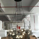 Nordic Staircase Wireflow LED Pendant Lights Chandelier for Living Room by Ljojo