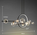 Restaurant Bubble Glass Pendant Light Circle LED Chandelier Ljojo Nordic Home Decor Lamp Dining Room