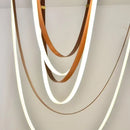 Ljojo Modern Nordic Long Strip Chandelier Stylish Art Design Pendant Lights for Home Decor