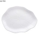 Ljojo Lotus Leaf Shallow Plate for Molecular Cuisine and Sushi