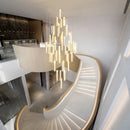LED Crystal Chandelier: Modern Villa Hanging Light for Hotel Lobby & Staircase - Ljojo