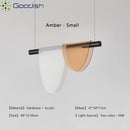 Medieval Bauhaus Acryl Bule/Amber LED Pendant Light Chandelier for Home Decor by Ljojo