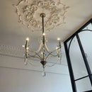 French Retro Pearl Chandelier Crystal Pendant Lamps for Home Decor by Ljojo