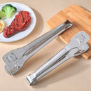 Ljojo Little Bear Pattern Stainless Steel BBQ Tongs - Non-Slip Grip, Multi-Use Utensil