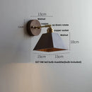 Ljojo LED Wall Sconce Walnut Wood Rotate Stair Light Fixture Nordic Modern Style