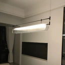 Ljojo Modern Chandelier: Long Acrylic LED Pendant Light for Dining Table and Office Decor