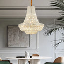 American Retro Crystal Chandelier Gold/Chrome for Living Room - Ljojo Luxury Home Decor Lighting
