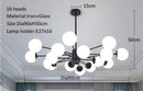 Ljojo Modern Lustrous Glass Chandelier Ceiling Light Elegant Indoor Lighting for Living Room Dining Room