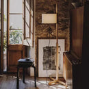 Modern Nordic Solid Wood Floor Lamp With Fabric Shade LED Standing Light for Home Decor by Ljojo