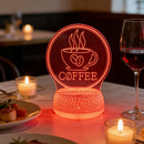 3D Coffee Night Light Decoration Desk Lamp LED Optical Illusion Christmas Home Gift Ljojo