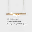Ljojo Long Wooden Dining Table Pendant Light Modern Chandelier Creative Nordic Bar Counter Study Lamo