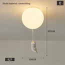 Polar Bear Glass Ball LED Pendant Lights for Living Room Home Decoration by Ljojo