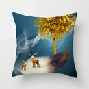 Golden Tree Forest Pillow Case by Ljojo: Car/Home Sofa Bed Decor, 45x45cm Decorative Cushion Cover