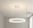 Modern Ring LED Chandelier Dimmable for Dining Table lusters Fixture by Ljojo