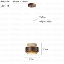 Ljojo Yellow Travertine Pendant Lamp Chandelier for Kitchen Island Restaurant Home Decor