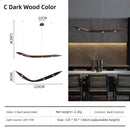 Ljojo Industrial Minimalist Wooden Creative LED Pendant Lights Chandelier for Home Decoration