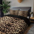 Ljojo Leopard Print Duvet Set: 1 Duvet + 2 Pillowcases for High-Definition Home Decor