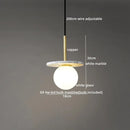 Ljojo Marble Copper LED Pendant Lamp for Modern Interiors