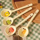 Cute Boba Ceramic Soup Spoon Set by Ljojo: Hand Painted Long Handle Kitchen Accessories