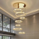 Ljojo Luxury Crystal Chandelier Pendant Light Gold Chrome Finish Modern Living Room Lighting