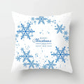 Blue Winter Snowflake Pillowcase for Stylish Christmas Decor by Ljojo