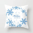 Blue Winter Snowflake Pillowcase for Stylish Christmas Decor by Ljojo