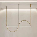 Ljojo Minimalist Tea Room Pendant Light - Nordi Creative Half Circular Arc Study Lamp