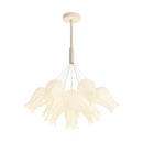 Creamy White Floral Pendant Light Fixture | Elegant and Romantic for Living Room | Ljojo
