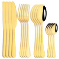 Ljojo 16-Piece Stainless Steel Western Dinnerware Cutlery Set
