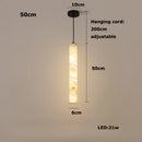 Italian Marble Pendant Light: Modern Minimalist Luxury Dining Table & Bar Island Strip Light by Ljojo