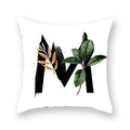 Floral Alphabet Pillow Case by Ljojo: Home & Car Decorative Cushion Cover