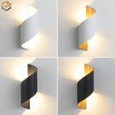 Ljojo LED Spiral Wall Light: Waterproof Outdoor Wall Lighting for Home, Store, and Balcony