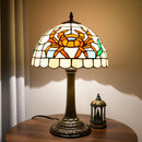 Cute Crab Stained Glass Lamp 12 Inch | Retro Home Office Decor Reading Light - Ljojo