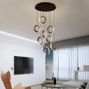 Ljojo Luxury Crystal Aluminum LED Chandelier - Modern Round Hanging Lamps