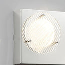 Ljojo LED Wall Lamp Chain Switch Dark Wood Clear Glass Sconce for Bedroom Aisle