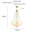 Bubble Led Chandelier Modern Gold Balls Glass Pendant Light for Dining Room by Ljojo