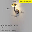 LED Mushroom Wall Light Marble Sconce Ljojo Bedroom Foyer Decor Dining Room Accent