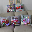 Ljojo LED Christmas Pillow Cover for Festive Holiday Decor