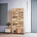 Ljojo™ Stackable Shoe Rack Organizer with Clear Magnetic Door, Large Plastic Cabinet