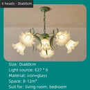 French Garden Green Ceiling Chandelier | Romantic Iron Art Pendant Lamp by Ljojo