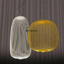 Foscarini Spokes 1/2 Suspension Pendant Light: Elegant White Birdcage Lamp for Dining Room
