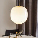 Nordic Glass Sphere LED Pendant Light Fixture for Dining Room by Ljojo