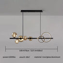 Modern LED Ceiling Chandelier Black for Kitchen Table Dining Room - Ljojo